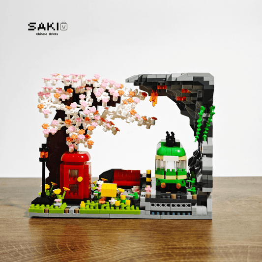 Mini Bricks Sakura Train Photo Frame Night Light 1088PCS