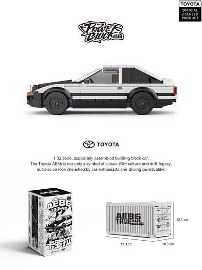 Toyota AE86 and shipping truck with display box