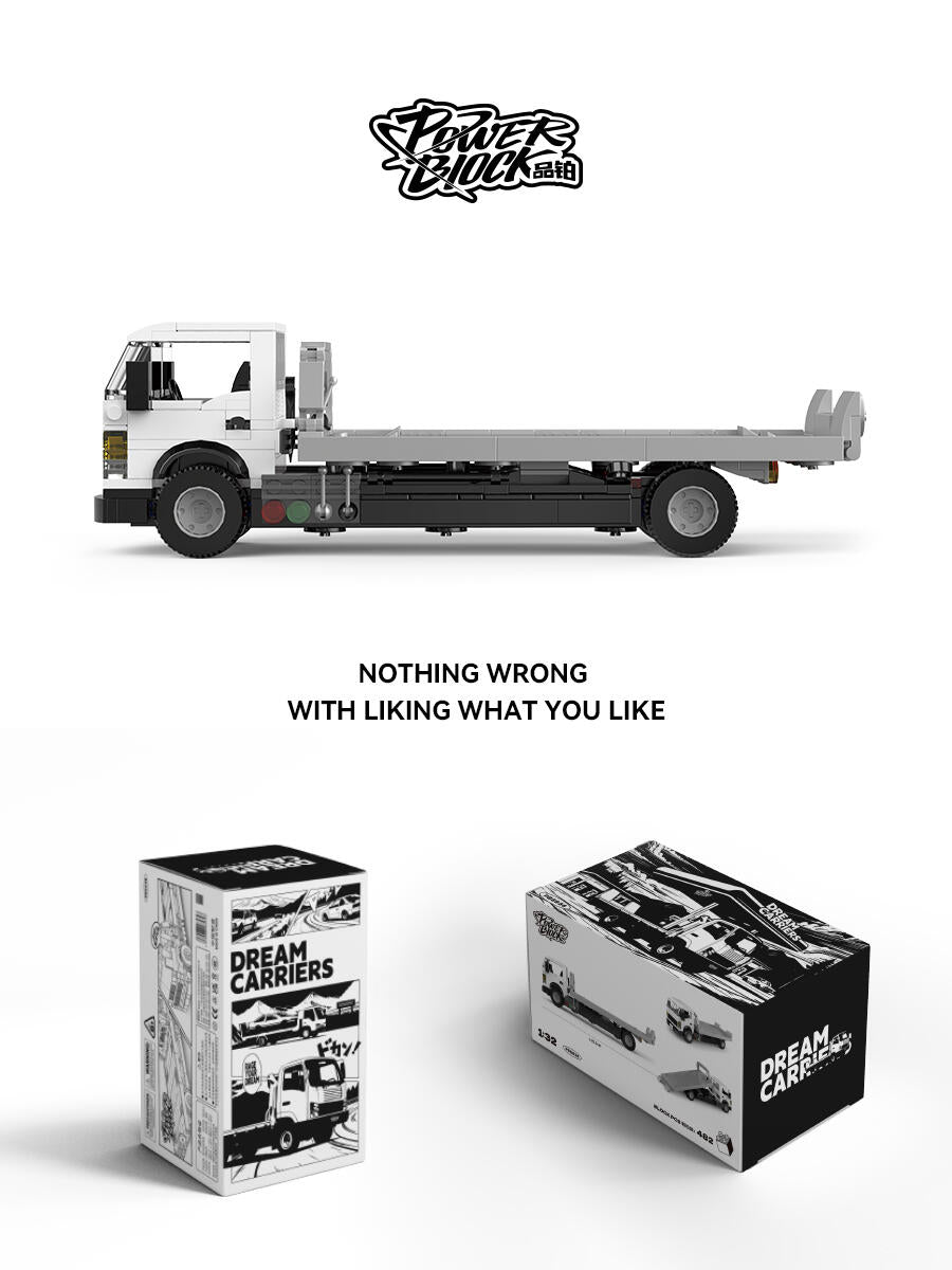 Toyota AE86 and shipping truck with display box