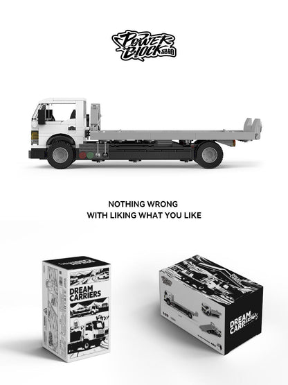 Toyota AE86 and shipping truck with display box