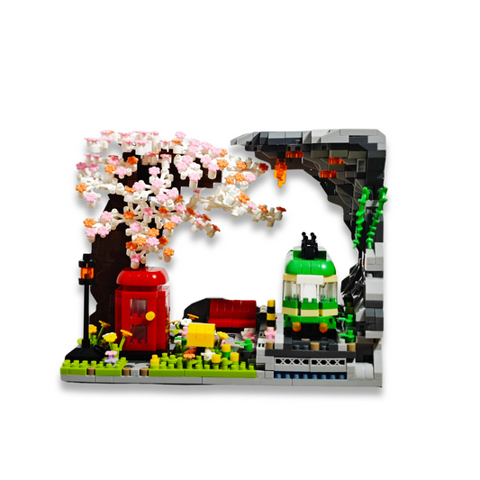 Mini Bricks Sakura Train Photo Frame Night Light 1088PCS